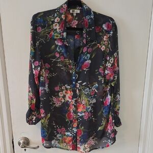 TC Multicolor Floral Button-Down Shirt